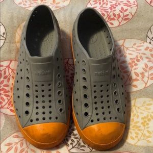 Gray/orange Native shoes